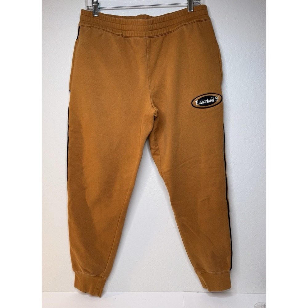 TIMBERLAND Oval Logo Graphic Mens Sweatpants Size M Retro 90s Active Old School